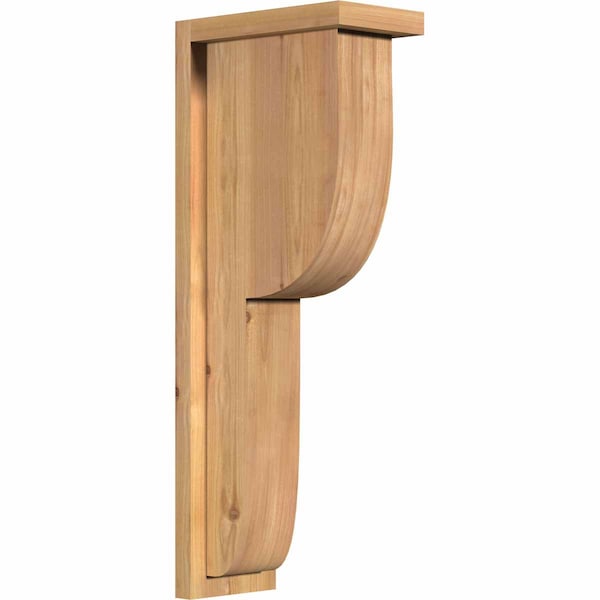 Ekena Millwork Crestline Smooth Corbel w/Backplate, Western Red Cedar, 5 1/2"W x 10"D x 26"H COR06X10X26CRE01SWR - main